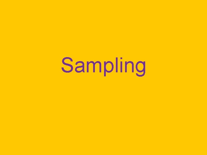Sampling 