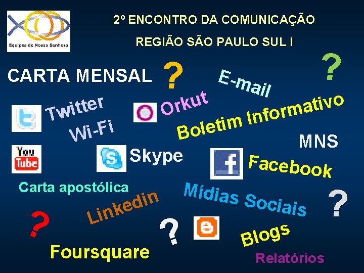 2º ENCONTRO DA COMUNICAÇÃO REGIÃO SÃO PAULO SUL I ? ? E-m CARTA MENSAL