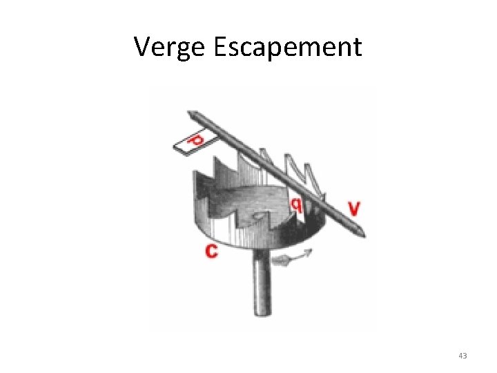 Verge Escapement 43 