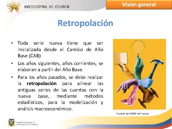 Visión general Retropolación • Toda serie nueva tiene que ser inicializada desde el Cambio