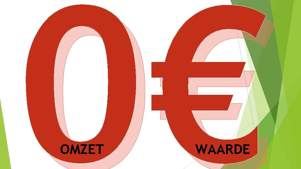 0€ OMZET WAARDE 