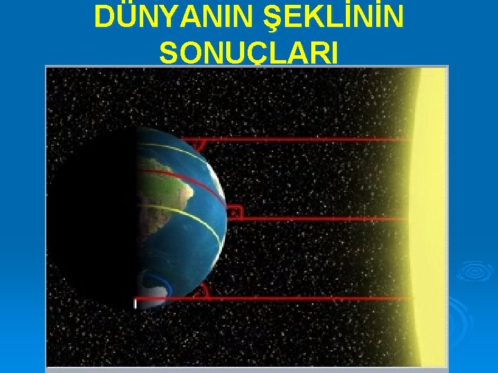 DÜNYANIN ŞEKLİNİN SONUÇLARI 