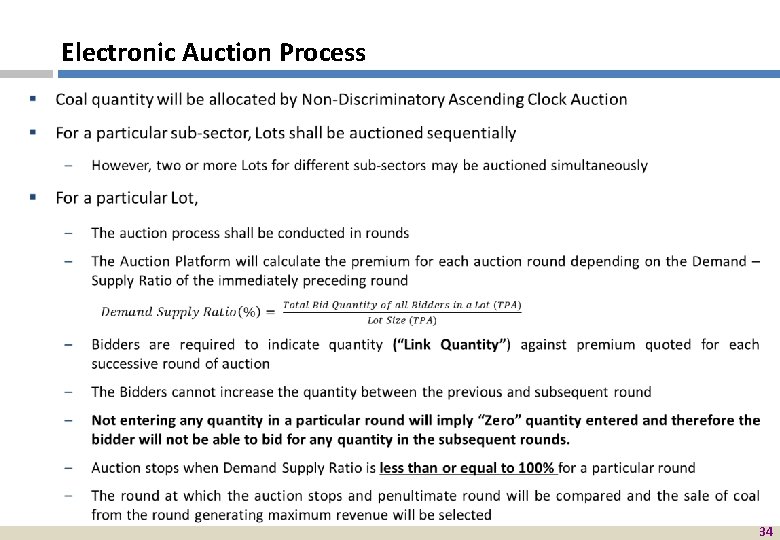 Electronic Auction Process 34 