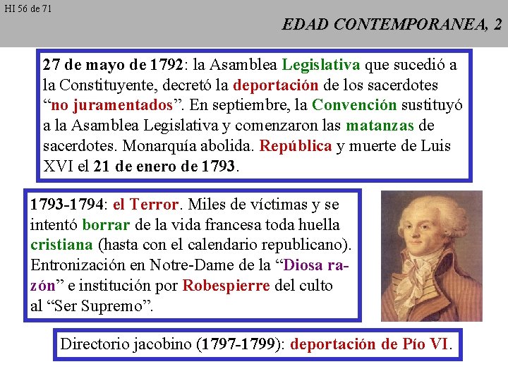 HI 56 de 71 EDAD CONTEMPORANEA, 2 27 de mayo de 1792: la Asamblea HI 56 de 71 EDAD CONTEMPORANEA, 2 27 de mayo de 1792: la Asamblea