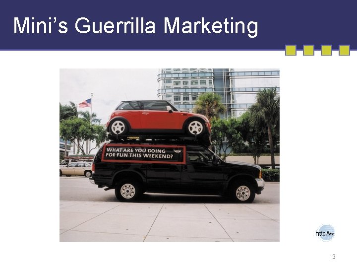 Mini’s Guerrilla Marketing 3 Mini’s Guerrilla Marketing 3