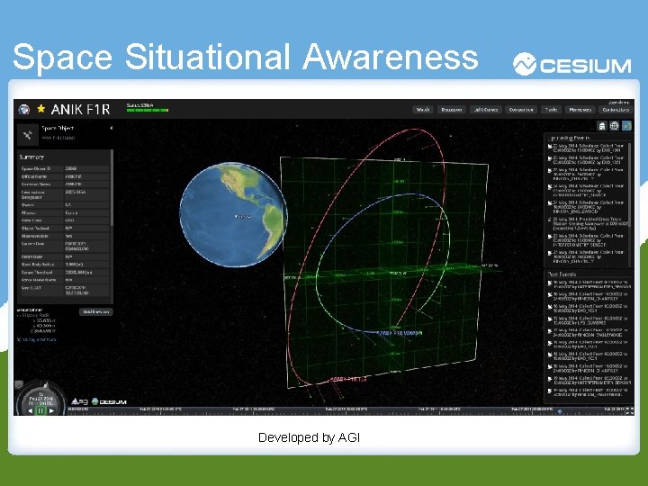 Space Situational Awareness Developed by AGI 