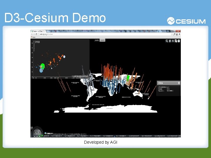 D 3 -Cesium Demo Developed by AGI 