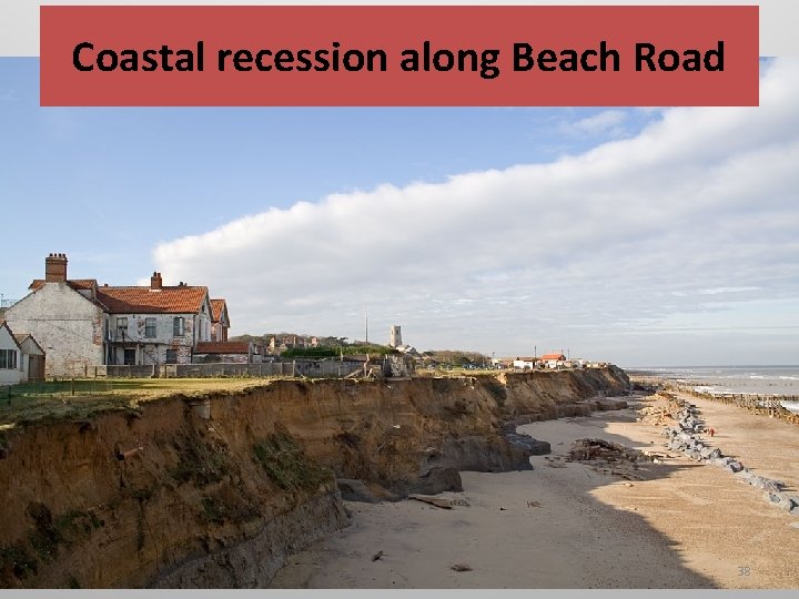 Coastal recession along Beach Road 38 