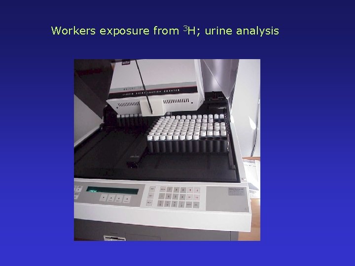 Workers exposure from 3 H; urine analysis 