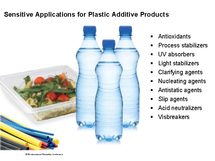 Sensitive Applications for Plastic Additive Products § § § § § 2019 International Polyolefins