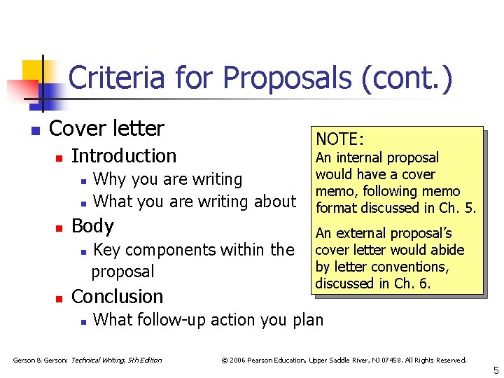 Criteria for Proposals (cont. ) n Cover letter n Introduction n Why you are