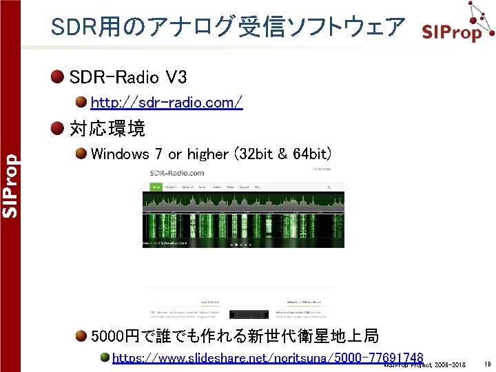 SDR用のアナログ受信ソフトウェア SDR-Radio V 3 http: //sdr-radio. com/ 対応環境 Windows 7 or higher (32 bit