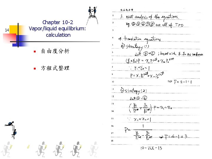 14 Chapter 10 -2 Vapor/liquid equilibrium: calculation n 自由度分析 n 方程式整理 