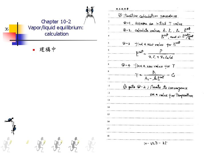 36 Chapter 10 -2 Vapor/liquid equilibrium: calculation n 建構中 