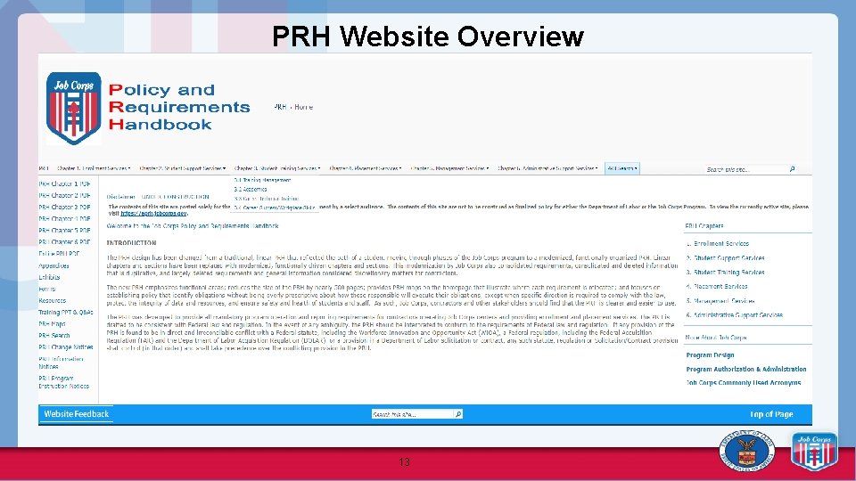 PRH Website Overview 13 