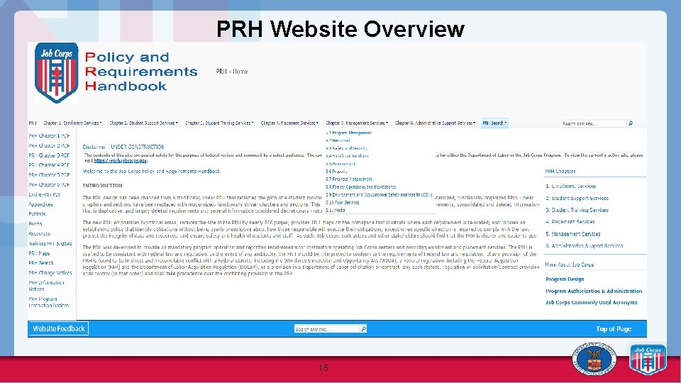 PRH Website Overview 15 