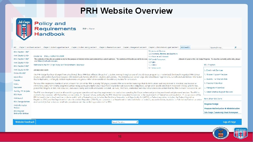 PRH Website Overview 16 