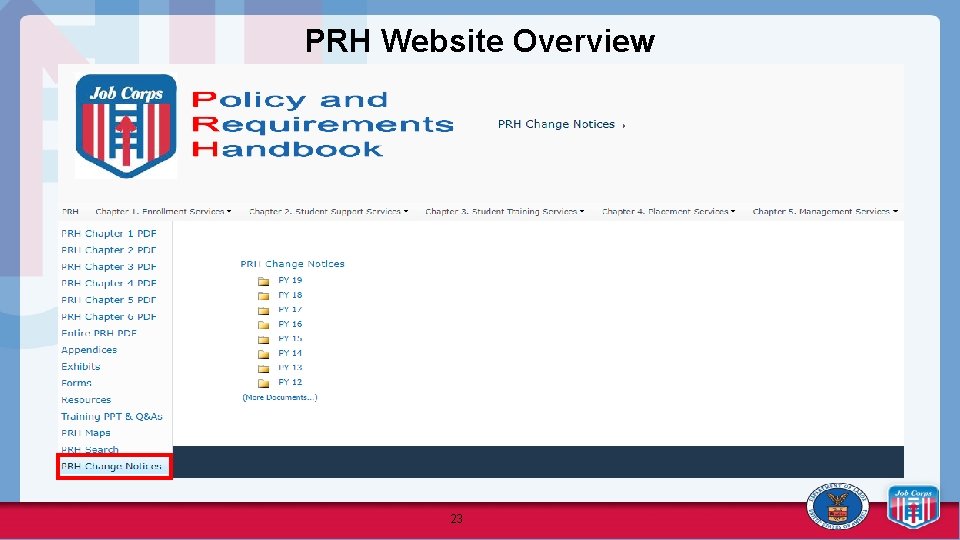 PRH Website Overview 23 