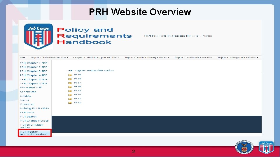 PRH Website Overview 25 