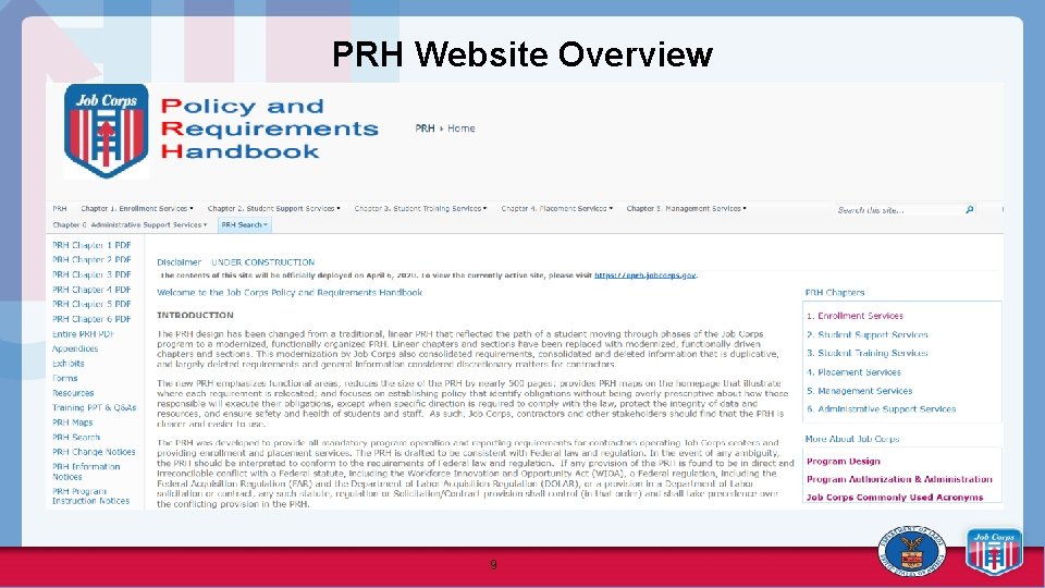 PRH Website Overview 9 