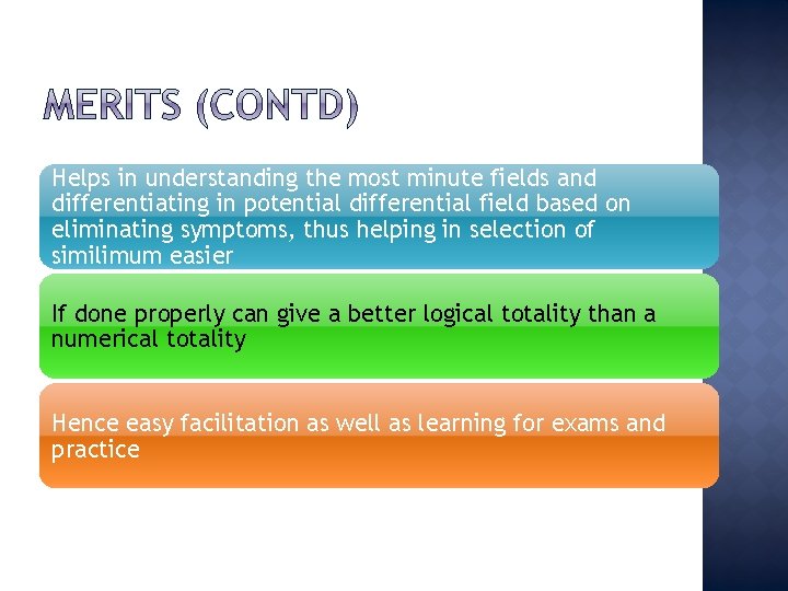 Helps in understanding the most minute fields and differentiating in potential differential field based