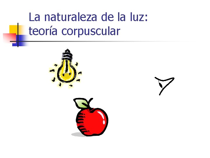 La naturaleza de la luz: teoría corpuscular 