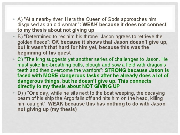 • A) "At a nearby river, Hera the Queen of Gods approaches him • A) "At a nearby river, Hera the Queen of Gods approaches him