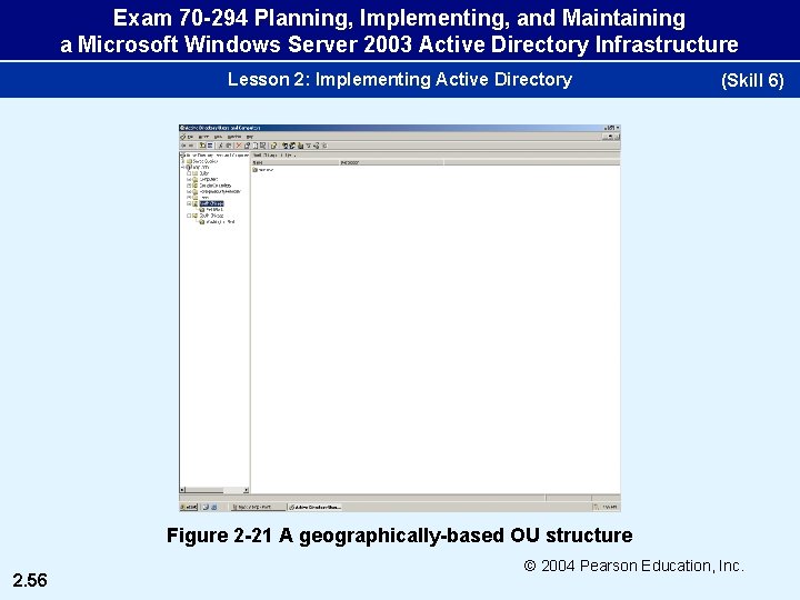 Exam 70 -294 Planning, Implementing, and Maintaining a Microsoft Windows Server 2003 Active Directory