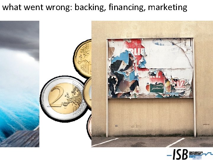 what went wrong: backing, financing, marketing 