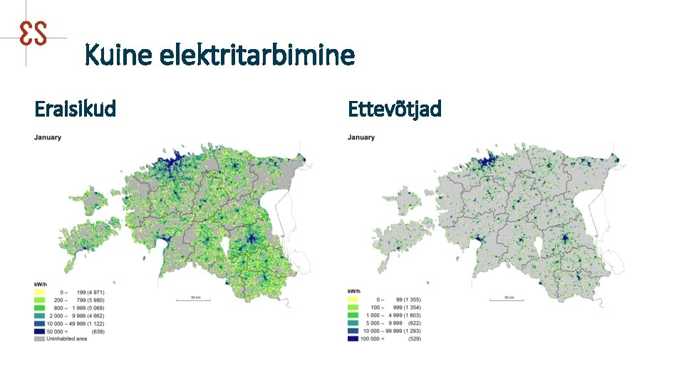 Kuine elektritarbimine Eraisikud Ettevõtjad 