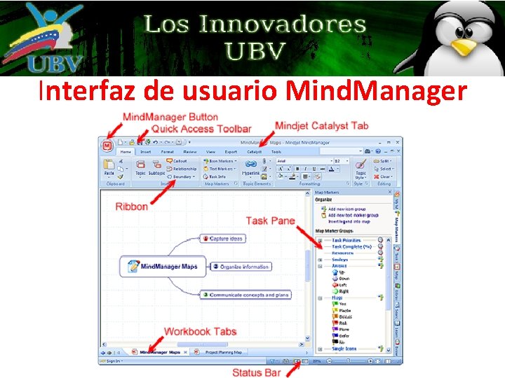 Interfaz de usuario Mind. Manager Interfaz de usuario Mind. Manager