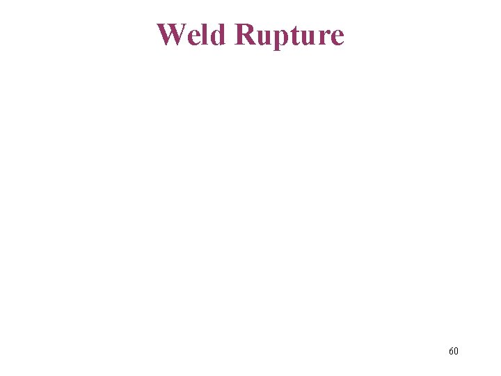 Weld Rupture 60 