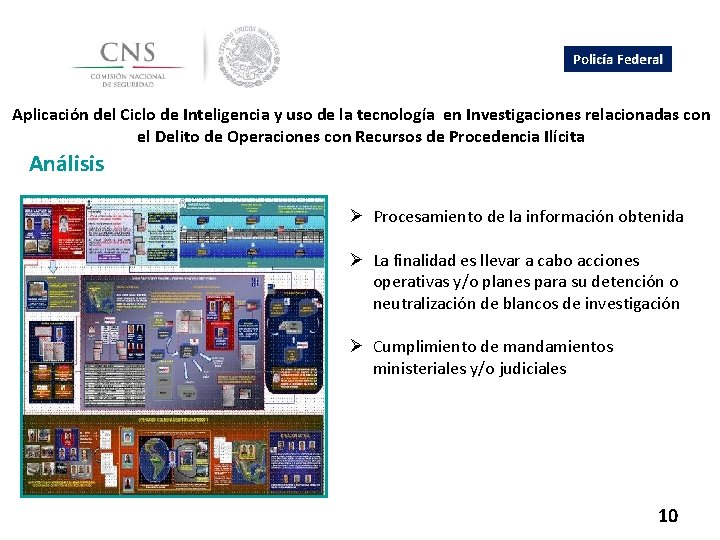 Policía Federal Aplicación del Ciclo de Inteligencia y uso de la tecnología en Investigaciones