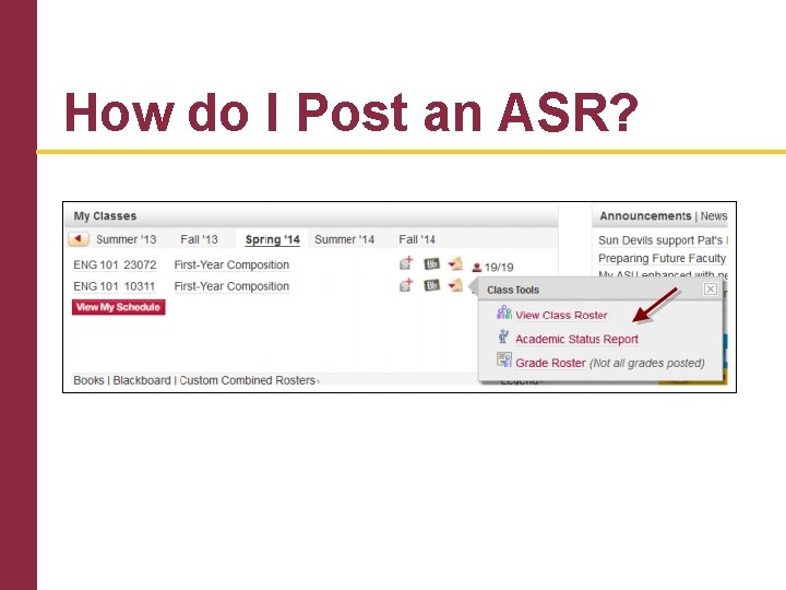 How do I Post an ASR? 