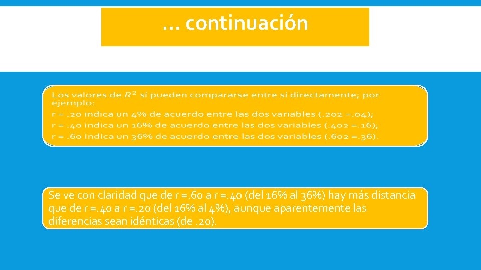 … continuación Se ve con claridad que de r =. 60 a r =.