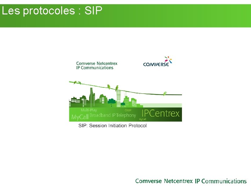 Les protocoles : SIP Les protocoles : SIP