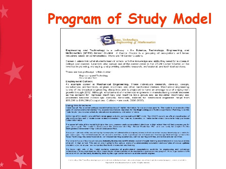 Program of Study Model 