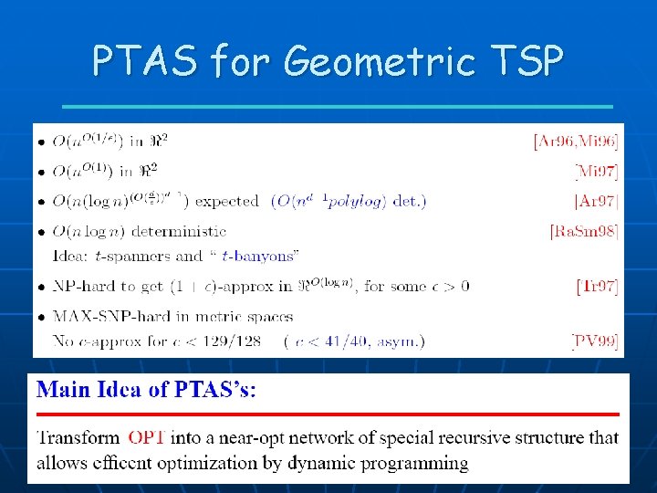 PTAS for Geometric TSP 