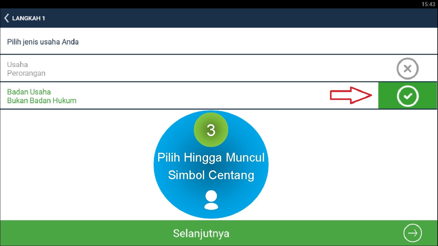 3 Pilih Hingga Muncul Simbol Centang 