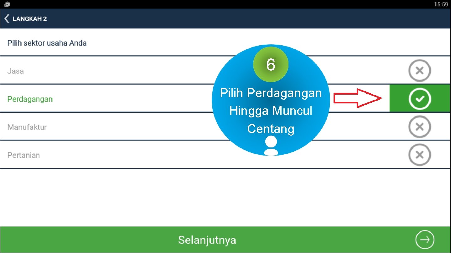 6 Pilih Perdagangan Hingga Muncul Centang 