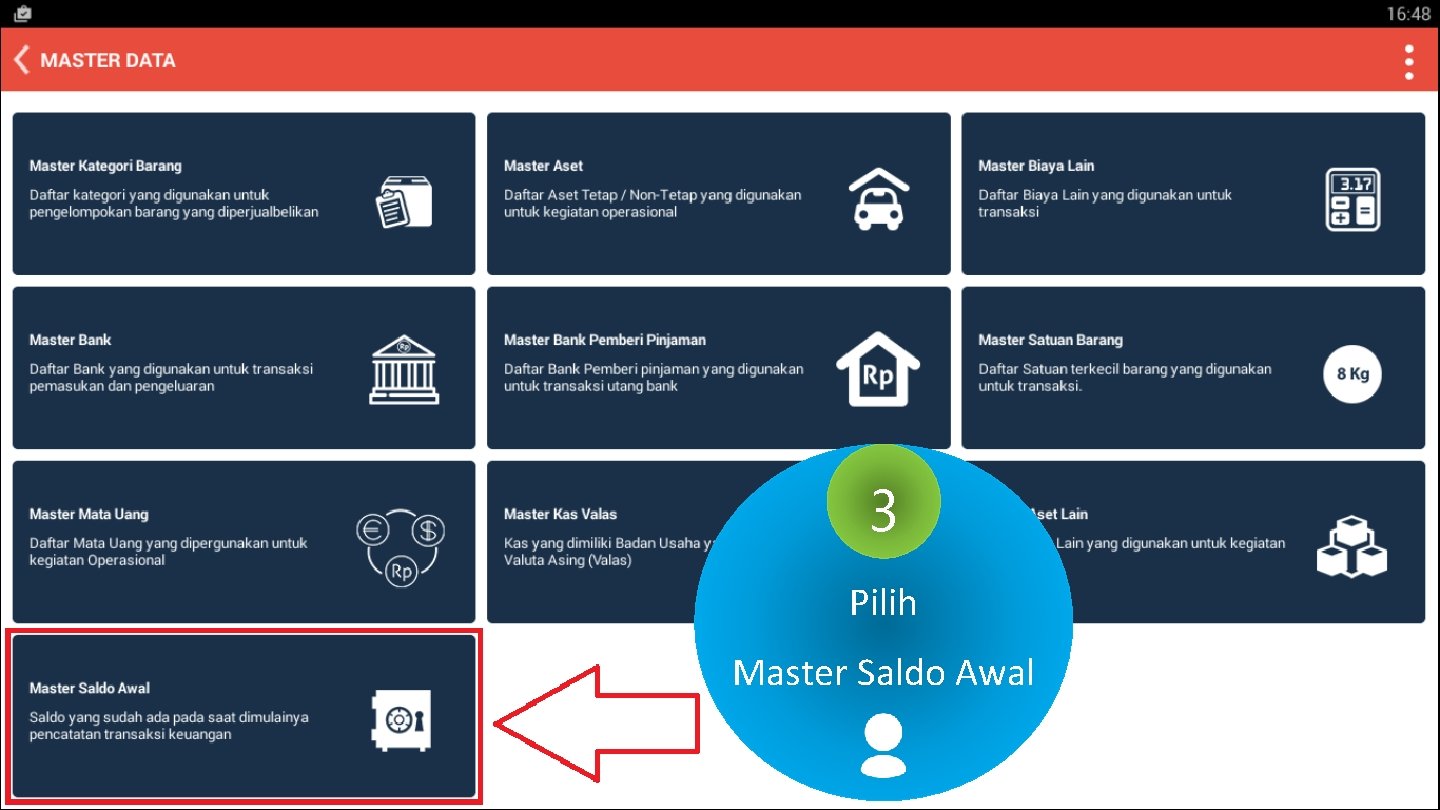 3 Pilih Master Saldo Awal 
