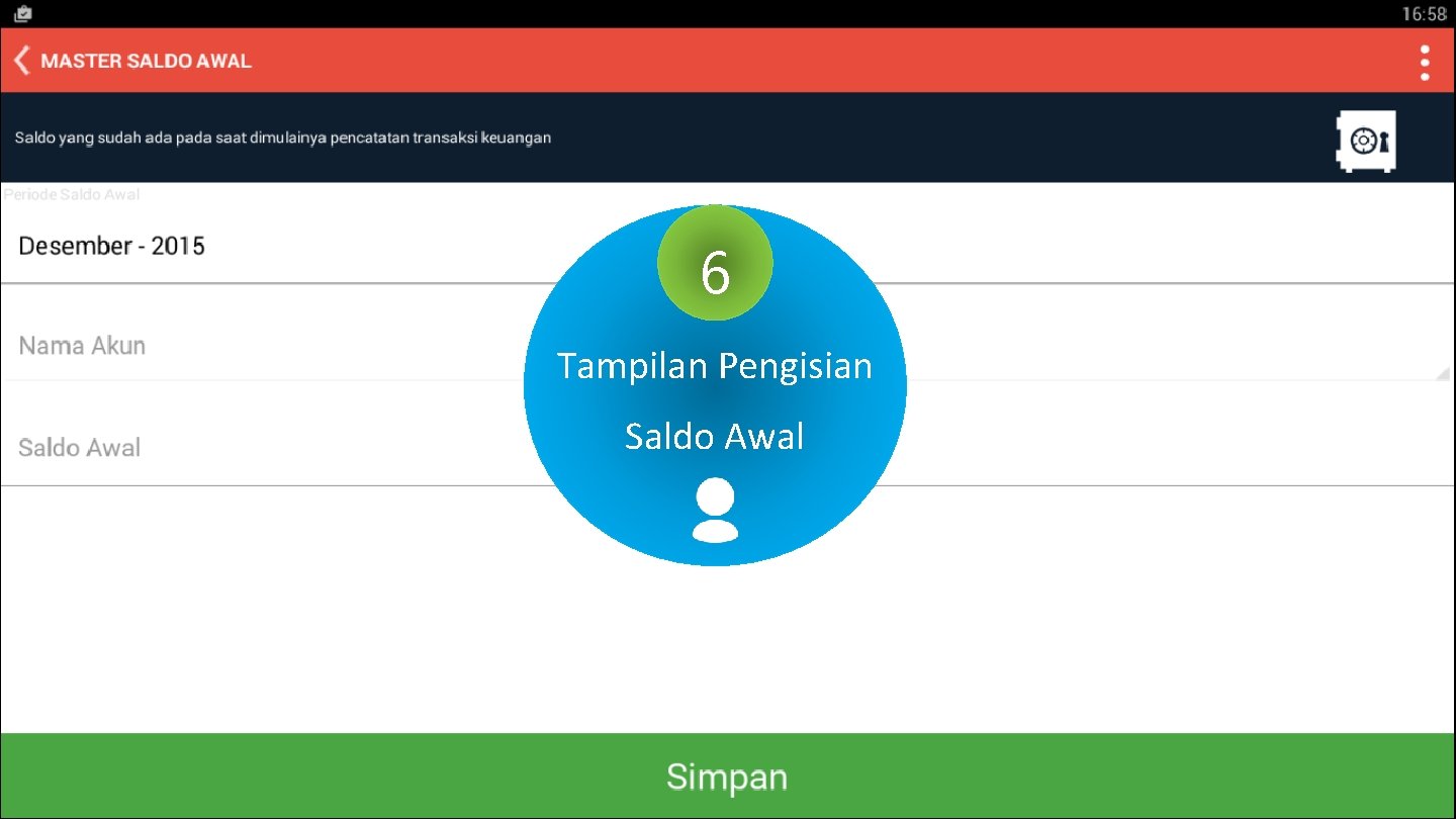 6 Tampilan Pengisian Saldo Awal 