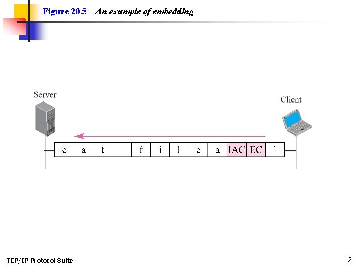 Figure 20. 5 TCP/IP Protocol Suite An example of embedding 12 