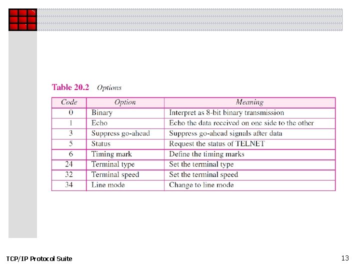 TCP/IP Protocol Suite 13 