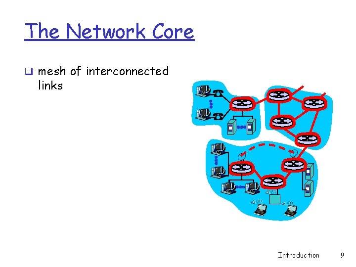 The Network Core q mesh of interconnected links Introduction 9 