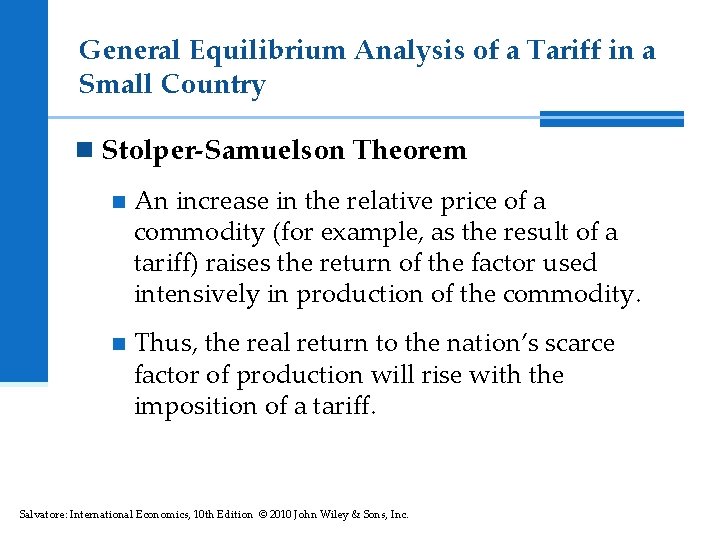 Samuelson's Equilibrium CHAPTER E I G H T 8 International