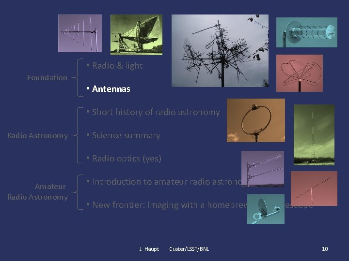  • Radio & light Foundation • Antennas • Short history of radio astronomy