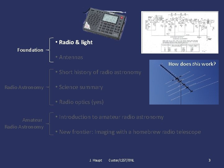  • Radio & light Foundation • Antennas How does this work? • Short