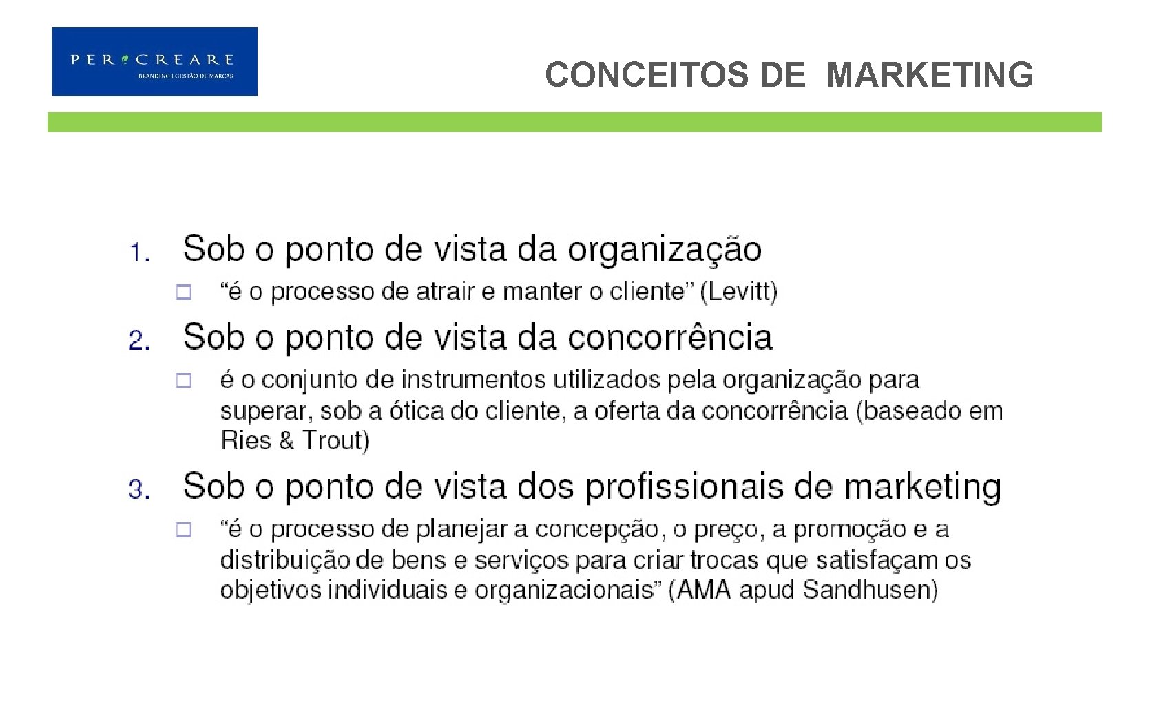 CONCEITOS DE MARKETING 