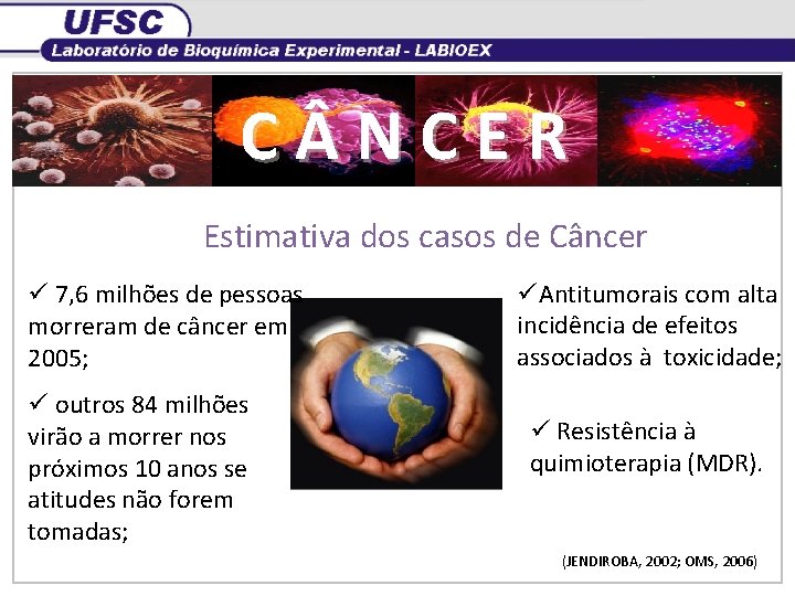 C NCER Estimativa dos casos de Câncer ü 7, 6 milhões de pessoas morreram